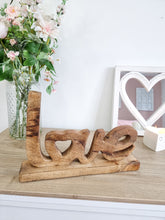 Load image into Gallery viewer, Natural Chunky Wooden Love Lettering