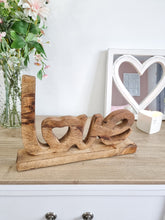 Load image into Gallery viewer, Natural Chunky Wooden Love Lettering