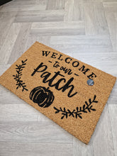 Load image into Gallery viewer, Welcome To Our Patch Pumpkin Autumnal Seasonal Doormat
