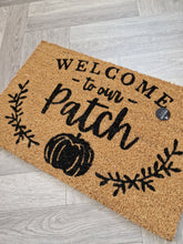 Load image into Gallery viewer, Welcome To Our Patch Pumpkin Autumnal Seasonal Doormat
