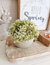 Load image into Gallery viewer, White &amp; Green Round Faux Mini Plant
