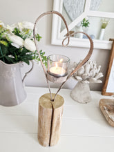 Load image into Gallery viewer, Rustic Metal Heart Candle Holder
