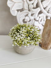 Load image into Gallery viewer, White &amp; Green Round Faux Mini Plant
