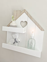 Load image into Gallery viewer, White House Shaped Shelf With Heart
