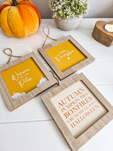 Load image into Gallery viewer, Autumn Inspired Mini Light Framed Hanging Sign
