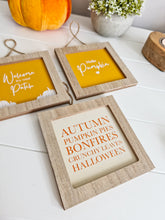 Load image into Gallery viewer, Autumn Inspired Mini Light Framed Hanging Sign
