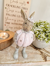 Load image into Gallery viewer, Rustic Pink Miniature Standing Pumpkin Bunny

