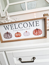 Load image into Gallery viewer, Welcome To Our Patch 3D Pumpkin Wall Plaque
