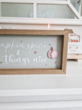 Load image into Gallery viewer, Pink Pumpkin Spice Framed Wall Plaque
