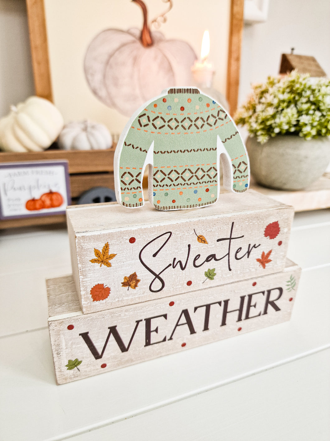Sweater Weather Triple Standing Block