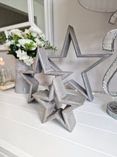 Load image into Gallery viewer, Grey Natural Wooden Mantle Stars
