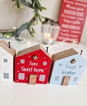 Load image into Gallery viewer, Snowy Christmas Miniature House Block Set 3
