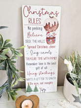 Load image into Gallery viewer, White Christmas Rules Festive Plaque
