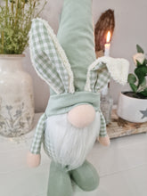 Load image into Gallery viewer, Spring Easter Sage Green Gingham Standing Bunny Gonk
