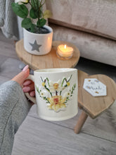 Load image into Gallery viewer, Spring Daffodil Floral Embossed Cream Stoneware Mug
