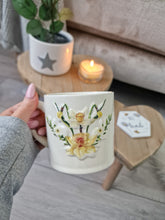 Load image into Gallery viewer, Spring Daffodil Floral Embossed Cream Stoneware Mug
