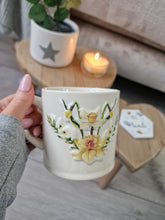 Load image into Gallery viewer, Spring Daffodil Floral Embossed Cream Stoneware Mug
