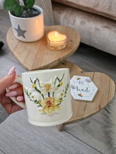 Load image into Gallery viewer, Spring Daffodil Floral Embossed Cream Stoneware Mug
