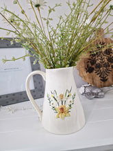 Load image into Gallery viewer, Spring Daffodil Floral Embossed Cream Stoneware Jug
