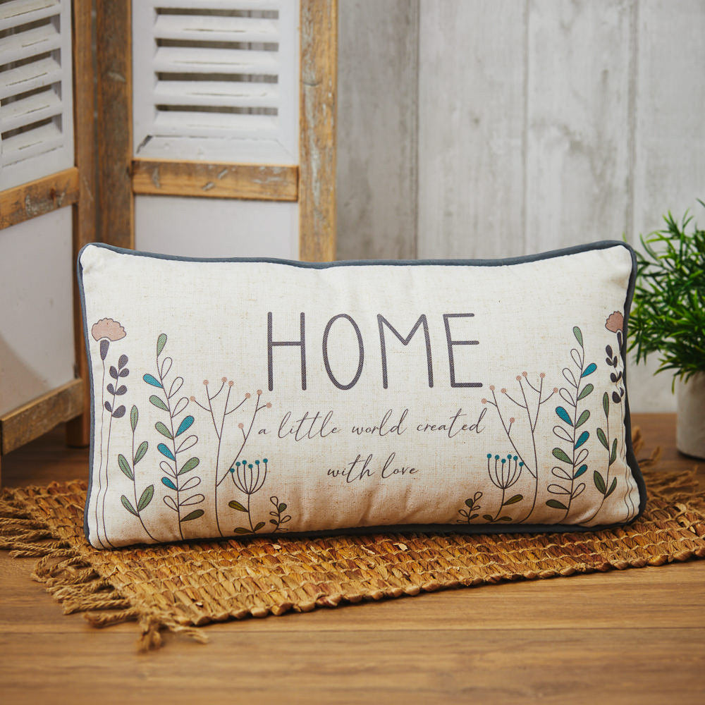 Simplistic Floral Cream Home Cushion