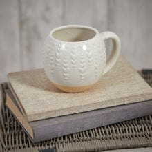 Load image into Gallery viewer, Cream Round Embossed Heart Two Tone Mug
