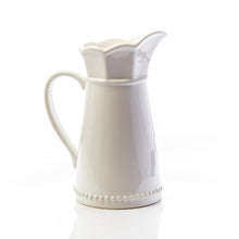Load image into Gallery viewer, White Glazed Scalloped Edge Jug
