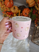 Load image into Gallery viewer, Pink Hello Pumpkin Autumn Mug
