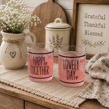Load image into Gallery viewer, Clear Drinking Glass With Black Heart Detail
