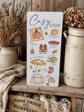 Load image into Gallery viewer, Autumn Cosy Season White Pumpkin Plaque
