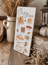Load image into Gallery viewer, Autumn Cosy Season White Pumpkin Plaque
