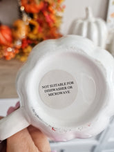 Load image into Gallery viewer, Hello Pumpkin White Pumpkin Shaped Mug
