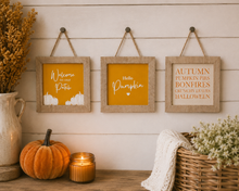Load image into Gallery viewer, Autumn Inspired Mini Light Framed Hanging Sign
