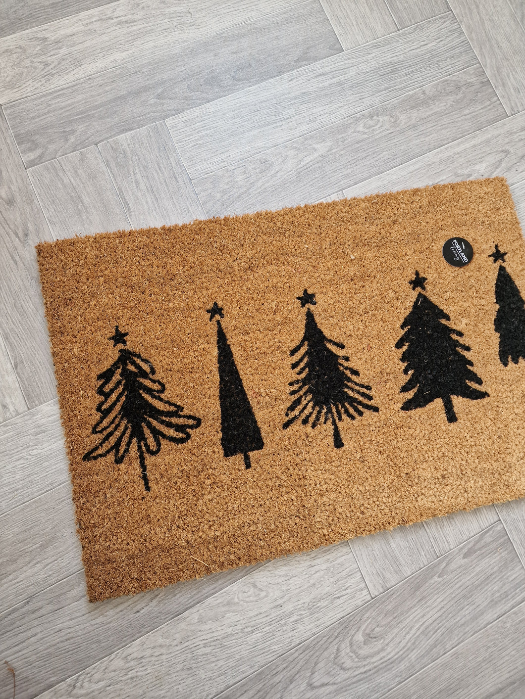 Festive Christmas Tree Doormat