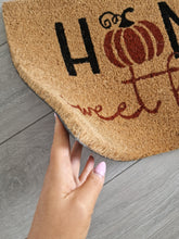 Load image into Gallery viewer, Seasonal Autumn Halloween &#39;Home Sweet Home&#39; Pumpkin Doormat
