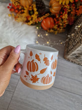 Load image into Gallery viewer, Seasonal Cosy Autumn Halloween Stoneware Pumpkin Mug
