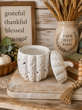 Load image into Gallery viewer, Autumn Light Grey Ceramic Pumpkin Wax Melter
