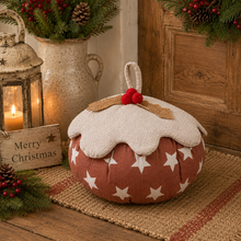 Load image into Gallery viewer, Christmas Pudding Shaped Festive Doorstop
