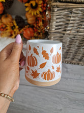 Load image into Gallery viewer, Seasonal Cosy Autumn Halloween Stoneware Pumpkin Mug
