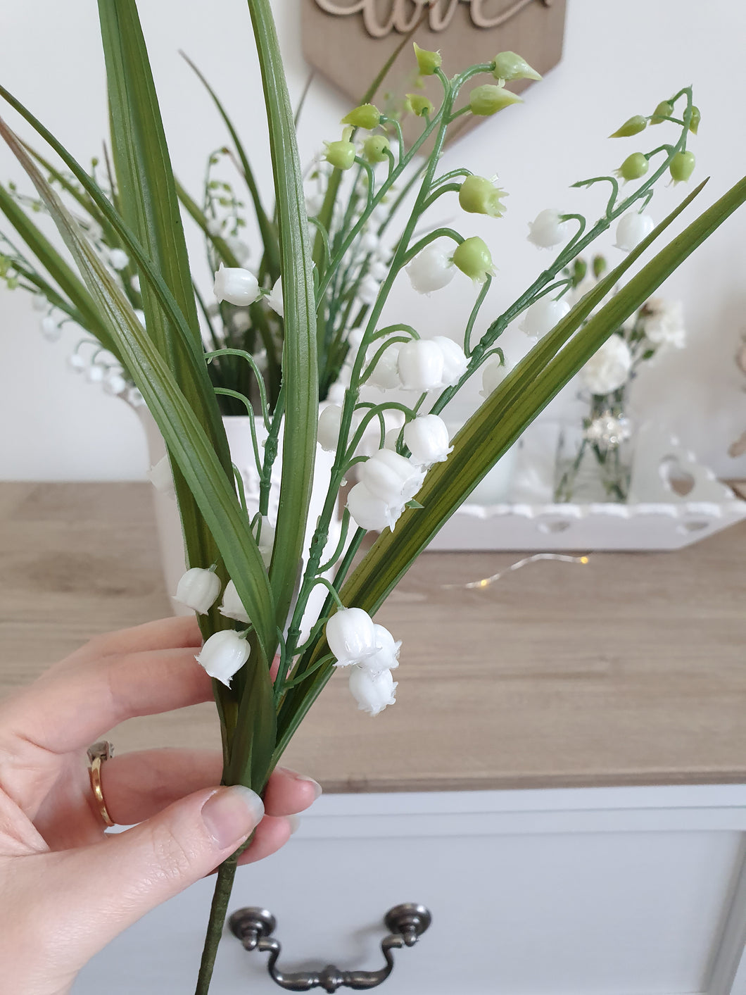 Artificial White Lily Of The Valley Stem