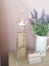 Load image into Gallery viewer, Rustic Cream Heart Candle Holder
