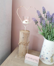 Load image into Gallery viewer, Rustic Cream Heart Candle Holder
