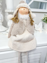 Load image into Gallery viewer, Plush Mink Sitting Autumnal Girl Decoration

