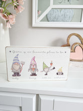 Load image into Gallery viewer, White Gnome Family Of 4 Wooden Block
