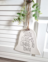 Load image into Gallery viewer, White Ceramic Santa Claus Hanging Bell
