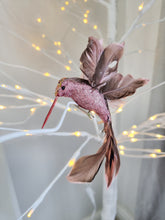 Load image into Gallery viewer, Pink Hummingbird With Feather Wings
