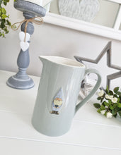 Load image into Gallery viewer, Light Grey/blue Gnome Heart Jug
