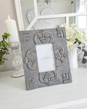 Load image into Gallery viewer, Grey Natural Wood Hand Carved Photo Frame

