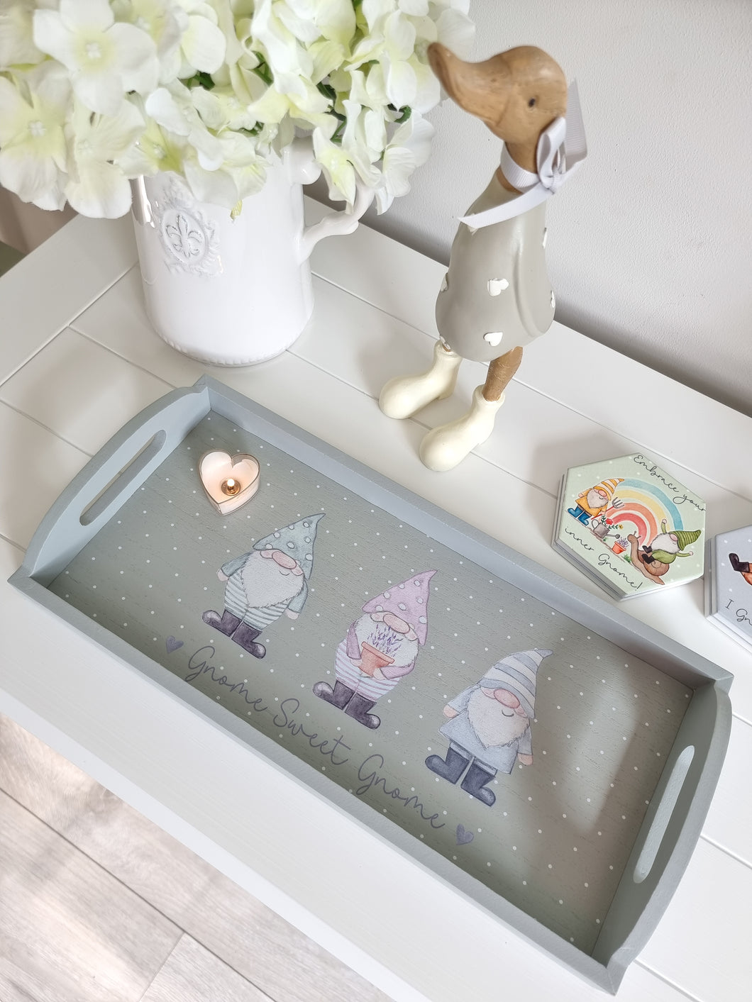 Grey Triple Gnome Sweet Gnome Tray