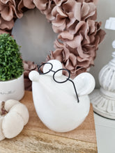 Load image into Gallery viewer, White Ceramic Mouse With Glasses
