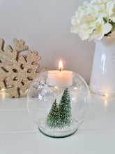 Load image into Gallery viewer, Winter Scene Glass Bauble Candle Holder
